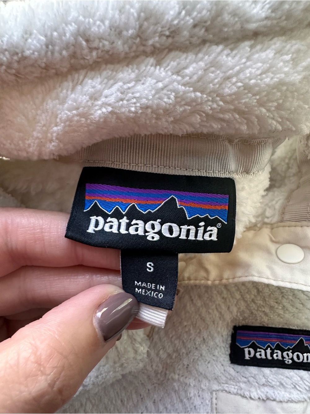 Patagonia Women’s Re-Tool Snap-T Fleece Pullover Cream off white Small - Picture 4 of 6